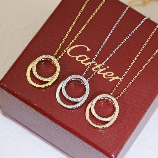 精工版卡地亚 项链 八心八箭高碳钻。。最经典受欢迎的一款项链 永恒经典 近年来很火 高端亚金材质 高碳钻45Cm长度调节