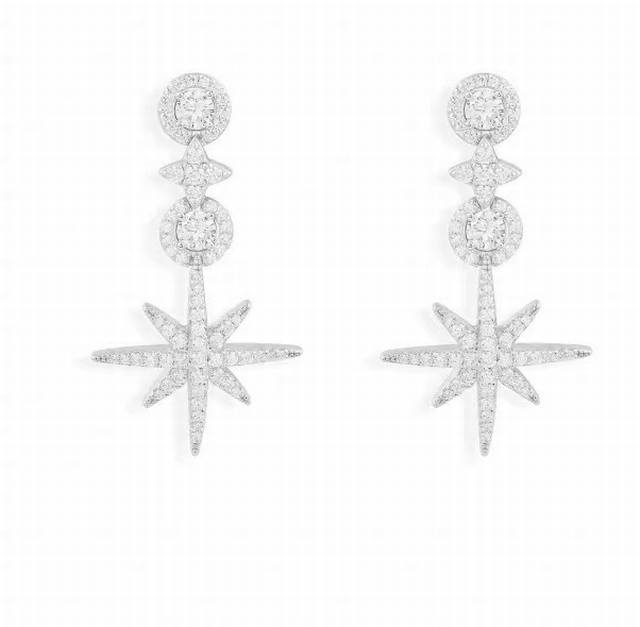 Apm Monaco密镶流星与圆形垂坠耳环经典简约。