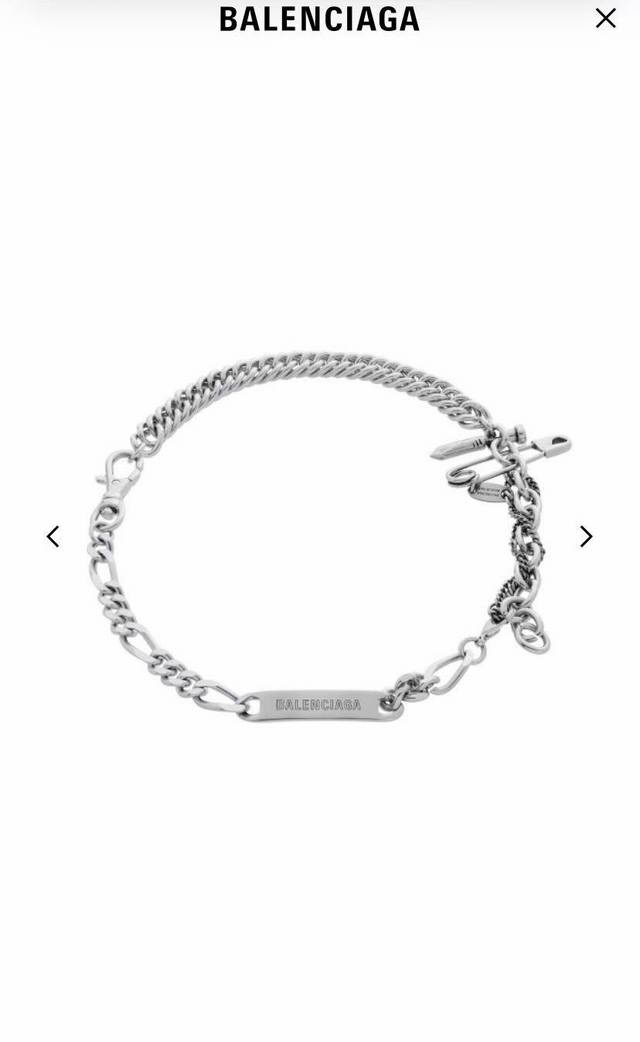 巴黎世家 Balenciaga 项链 手链 两用 简单大方 大牌金质感饱满 ，搭配衣服超好看 ！