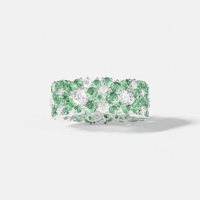 Apm Monaco淡绿色宽版水滴戒指浪漫饰品手饰送人生日礼物。