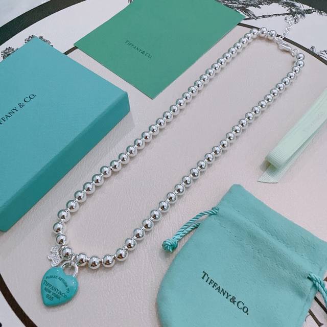 蒂芙尼项链Tiffny&Co. 专柜精工银版本 明星同款 复古做旧风 原版复刻 纯手工打造 ～正品开模潮流时尚必备 男女均可佩戴 情侣款同款 摇滚朋克银风格 潮