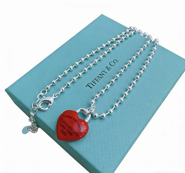 蒂芙尼项链Tiffny&Co. 专柜精工银版本 明星同款 复古做旧风 原版复刻 纯手工打造 ～正品开模潮流时尚必备 男女均可佩戴 情侣款同款 摇滚朋克银风格 潮