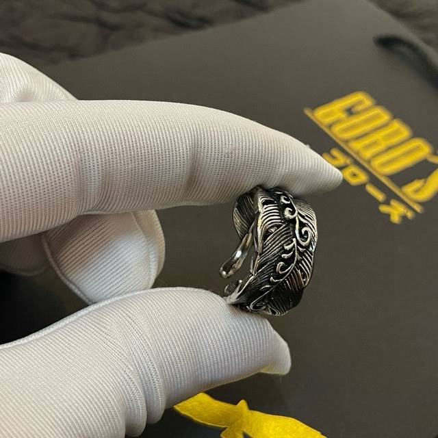 新品上架 Goro’S高桥吾郎羽毛开口戒指，顶级版本 认准独家拍摄 主攻高端市场 绝对区别普通版本！图片产品细节与Zp一致！原版制作工艺 精工品质 纯手工打造