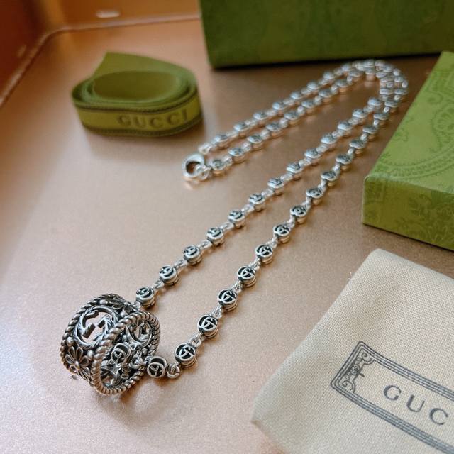 抖音带货首选 古驰项链2026最新款链条档次更高明星同款Anger Forest系列双G古驰项链 DDD 链长60厘米可改长度 DDD 细节对版做旧处理 非市面