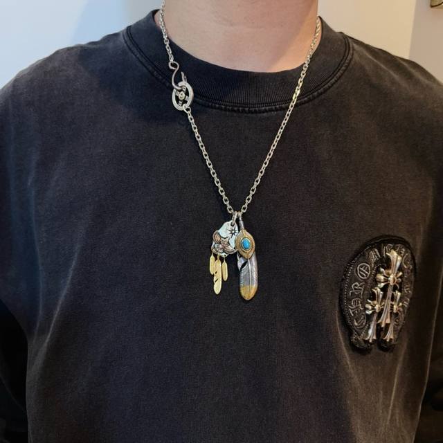 新品上架 Goro’S高桥吾郎复古羽毛项链 顶级版本 认准独家拍摄 主攻高端市场 绝对区别普通版本！图片产品细节与Zp一致！原版制作工艺 精工品质 纯手工打造