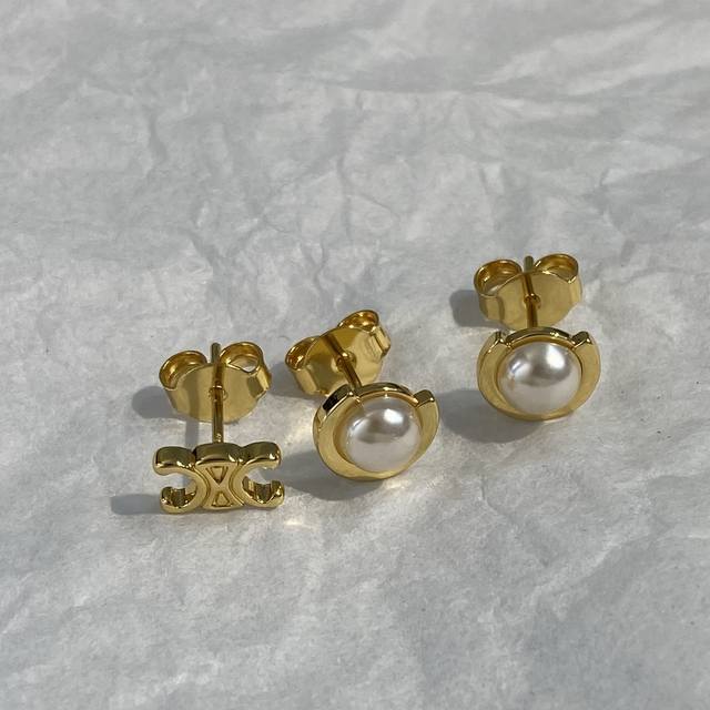 Ce0372 DDD Cel Ne 赛Lin 凯旋门三件套耳钉 DDD