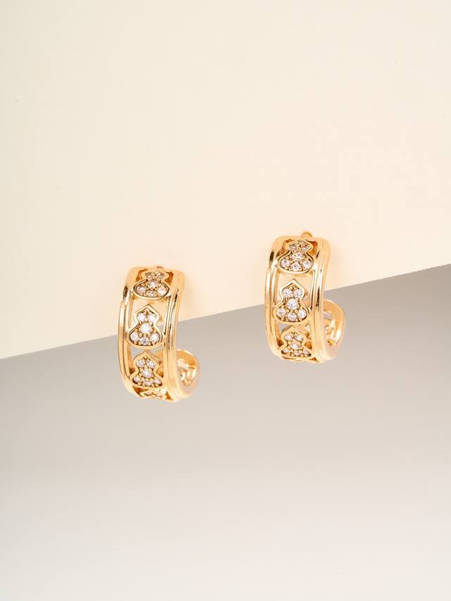 P价 DDD “鸿运当头 福禄双全”麒麟中国元素葫芦耳环 DDD 真喜欢金属和碎钻光泽兼备，日常但是很有质感的一款耳钉，葫芦造型也有超棒的Lucky寓意，么么哒