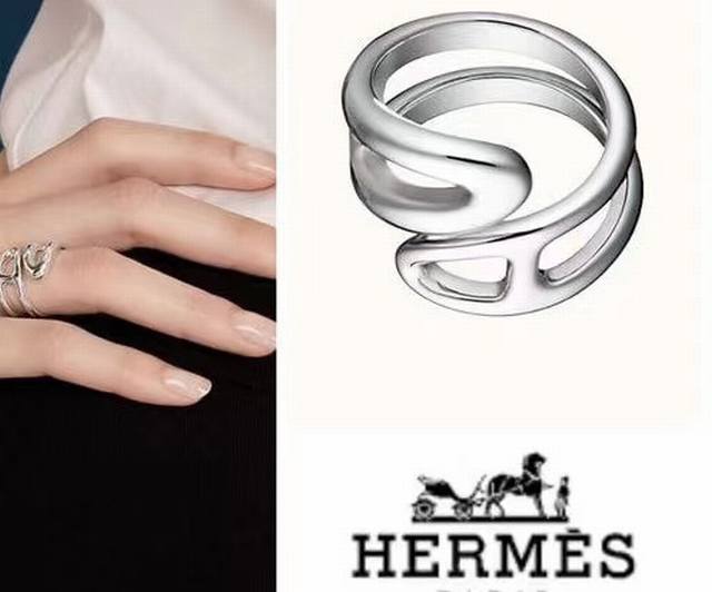 Hermes爱马仕 这款戒指设计非常精致，高级 上手效果超级好看，一丝点缀很温柔得开又不失雅典高贵气质。