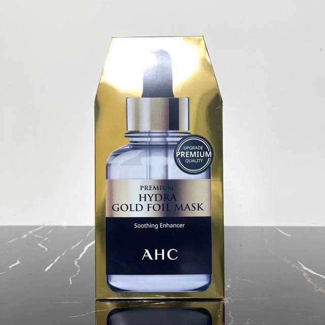 一比一 Ahc黄金锡纸面膜5片装！特别适合疲倦、熬夜、失去光彩的皮肤！金箔材料营造温热感+皮肤桑拿效果～保湿 美白 净化 排毒 抗皱！属于ahc一款高端全能面膜