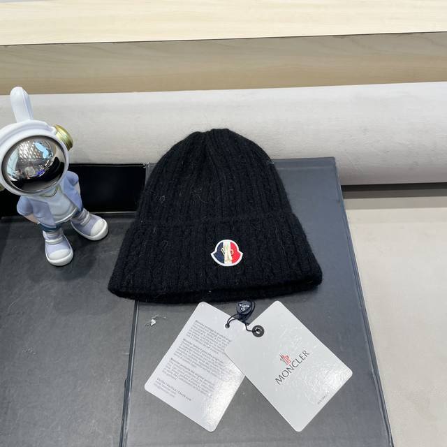 Moncler兔毛毛线帽子女冬韩国东大门代购 Ins光身保暖百搭针织帽韩版潮