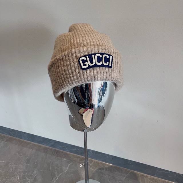 Gucci古奇秋冬新款毛线帽，羊毛面料，男女同款
