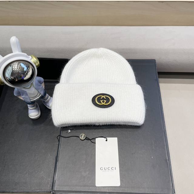 Gucci古奇秋冬新款毛线帽，羊毛面料，男女同款