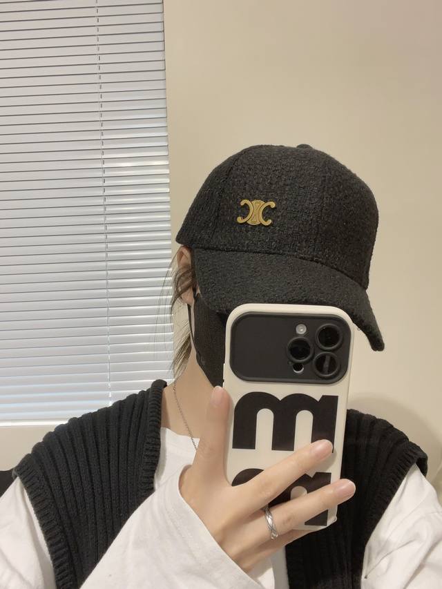 赛琳Celine新款专柜同步小香风粗花呢棒球帽细节满分，名媛风，超大牌 好搭！