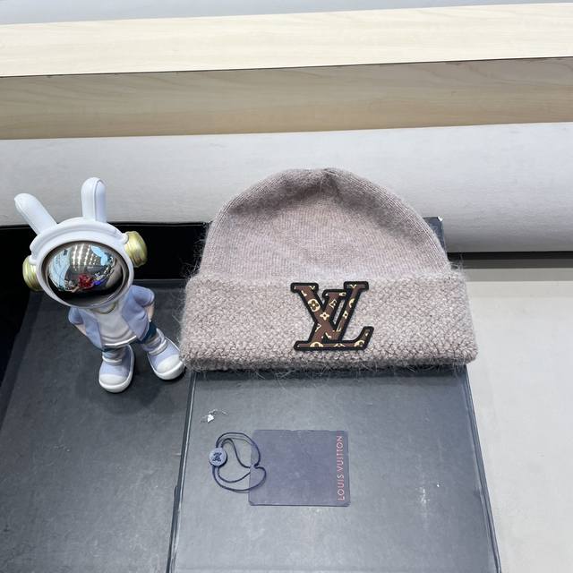 Lv路易威登新品小头围包头保暖毛线帽女秋冬休闲百搭针织帽加厚