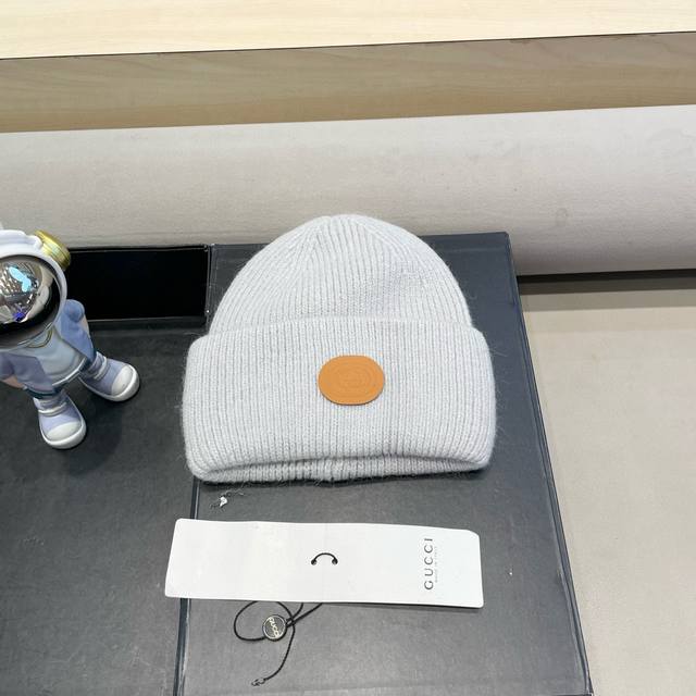 Gucci韩版秋冬大头围针织帽子女加厚保暖显脸小毛线帽护耳百搭包头冷帽