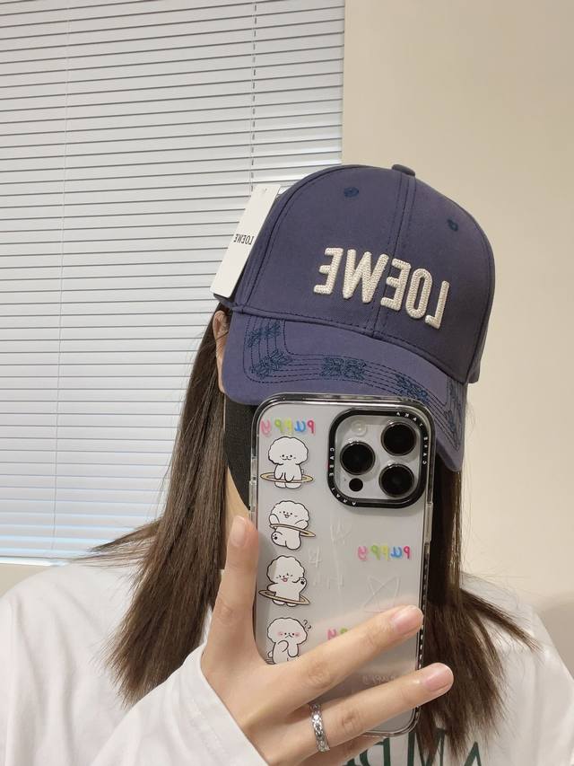 罗意威Loewe～新款棒球帽，简约刺绣经典Logo，质感超级赞，精致大牌范，女神必备神器，情侣款