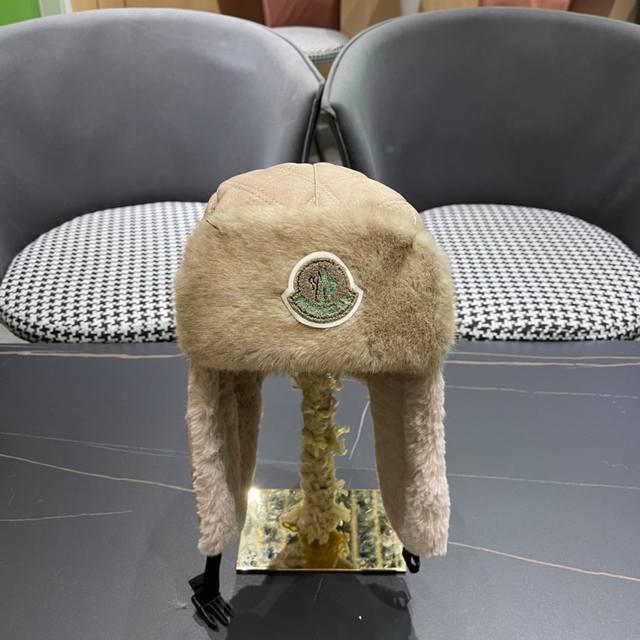 Moncler蒙口雷锋帽男女冬季毛绒加厚保暖护耳帽户外登山滑雪骑行防寒帽子